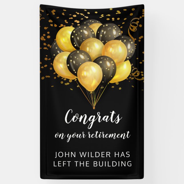 Black and Gold Rentirement Banner (Vertikal)
