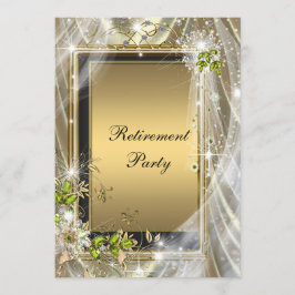 Black and Gold Rentirement Party Einladung