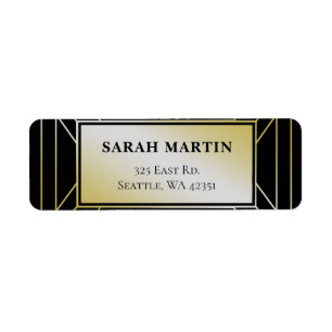 Black and Gold Roaring 20er Art Deko