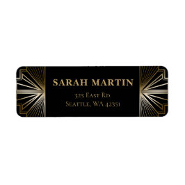 Black and Gold Roaring 20er Art Deko