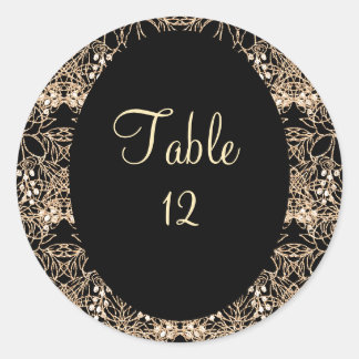 black and gold runder aufkleber