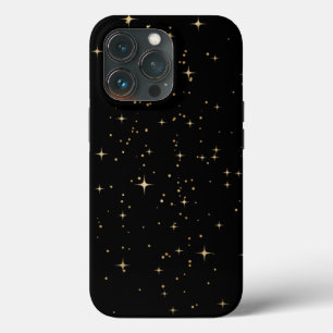 Black and Gold Sparkle Stars Case-Mate iPhone Hülle