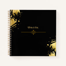 Black and Gold Spiral Notebook Notizbuch