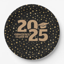 Black and Gold Stars 2025 Abschluss