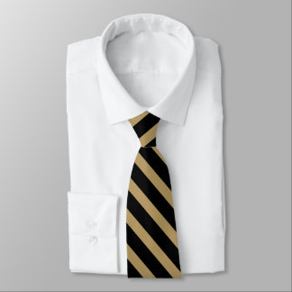Black and Gold Thin University Strip Krawatte