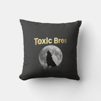 Black and Gold Toxic Bro's pillow Kissen