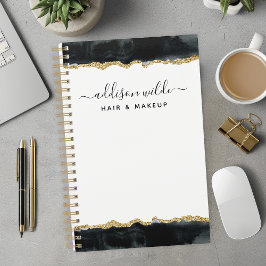 Black and Gold Watercolor Business Planer