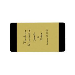 Black and Gold Wedding Lip Balm Label Adressaufkleber