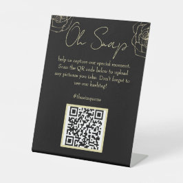 Black and Gold Wedding Signs Sockelschild