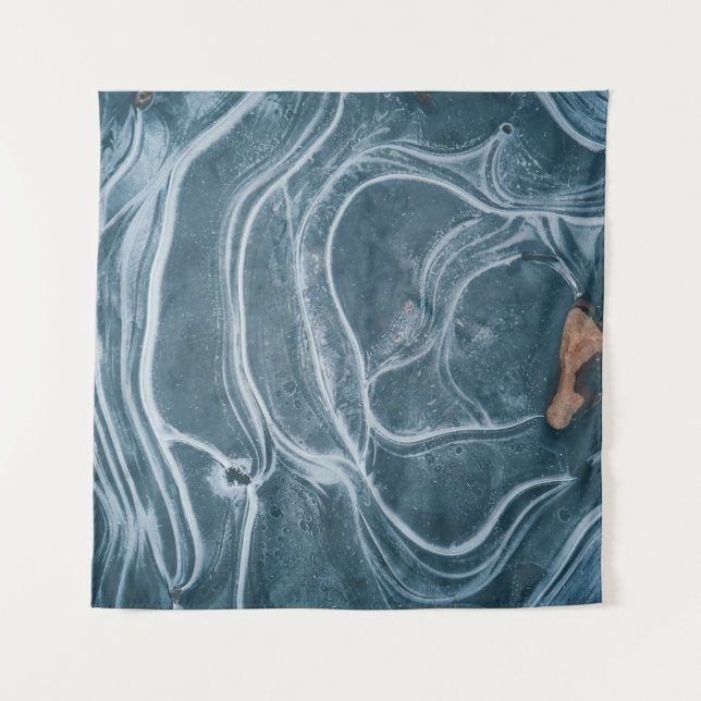 Black and gray abstract painting wandteppich (Vorderseite)