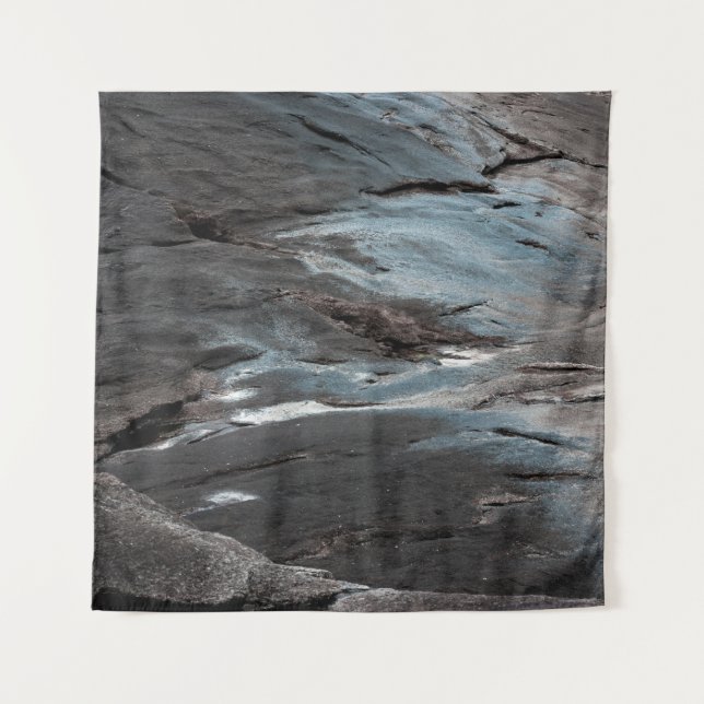 Black and gray abstract painting wandteppich (Vorderseite)