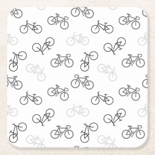 Black and Gray Bikes Rechteckiger Pappuntersetzer