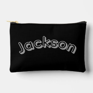 Black And Grey Jackson Name, Zubehörtasche