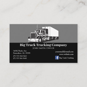 Black and Grey Trucking Company Visitenkarte