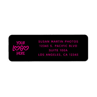 Black and Hot Pink Business Logo Modern Minimalist