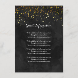 Black and Imitate Gold Glitzer Begleitkarte