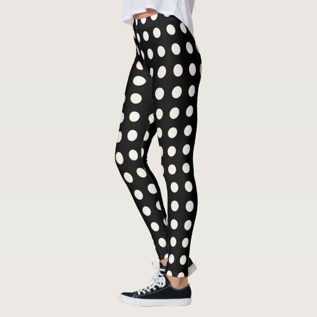 Black and Ivory Polka Dots Leggings (Links)