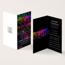 Black and Neon Brush Schlaganfälle Business Card