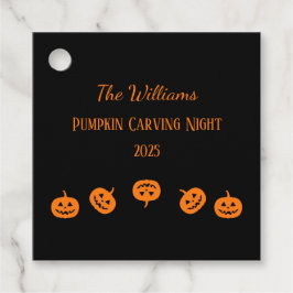 Black and Orange Pumpkin Carving Night Vielen Dank Geschenkanhänger