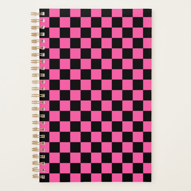 Black and pink checkerboard pattern planer (Vorderseite)