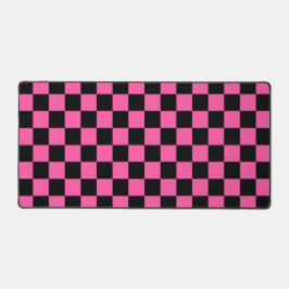 Black and pink checkerboard pattern schreibtischunterlage