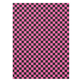 Black and pink checkerboard pattern tischdecke
