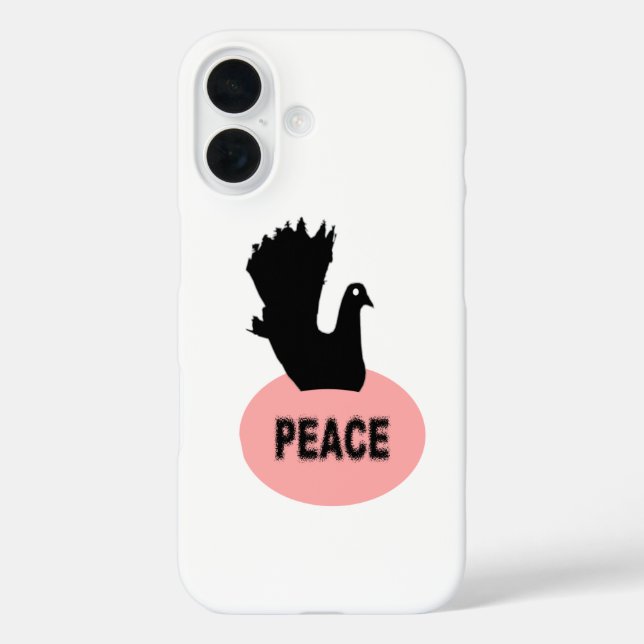 Black and Pink Peace Dove iPhone 5 Fall Case-Mate iPhone Hülle (Rückseite)