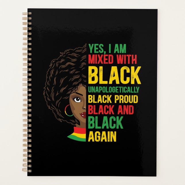 Black and Proud | Unapologetic | Black Queen Planer (Vorderseite)