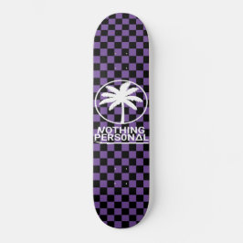 Black and Puple Checkerboard Skateboard