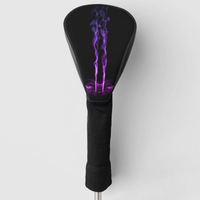 Black and Purple Dragon Smoke Golf Headcover (Vorderseite)