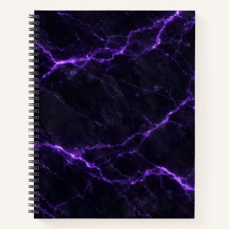 Black and Purple Marble Spiral Notebook Notizbuch