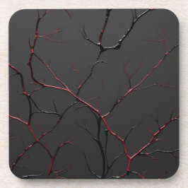 Black and Red Veins Getränkeuntersetzer