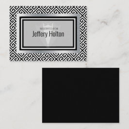 Black and Silver Bachelor Party Platzkarte