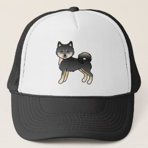 Black and Tan Alaskan Malamute Niedlicher Cartoon Truckerkappe