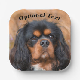Black and Tan Cavalier King Charles Spaniel Dog Pappteller