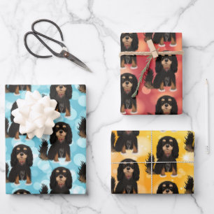Black and Tan Cavalier King Charles Spaniel   Geschenkpapier Set
