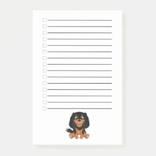 Black and Tan Cavalier King Charles Spaniel     Post-it Klebezettel