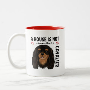 Black and Tan Cavalier King Charles Spaniel  Zweifarbige Tasse