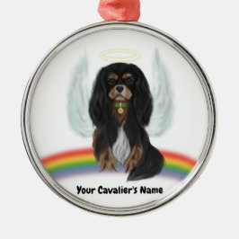 Black and Tan Cavalier Pet Loss Ornament Aus Metall