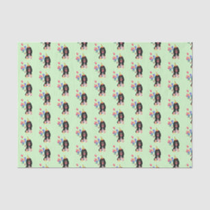 Black and Tan Cavalier Spaniel Geburtstag Seidenpapier