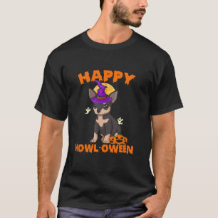 Black and Tan Chihuahua Hexenkostüm Hund Happy Ha T-Shirt