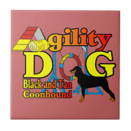 Black and Tan Coonhound Agility Fliese
