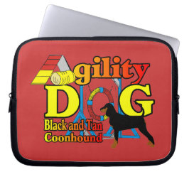 Black and Tan Coonhound Agility Laptopschutzhülle