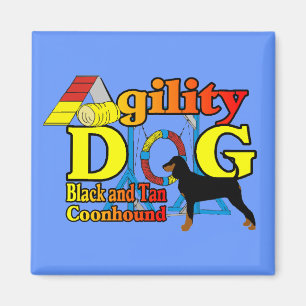 Black_and_Tan_Coonhound-Agility Magnet