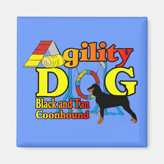 Black_and_Tan_Coonhound-Agility Magnet (Vorne)