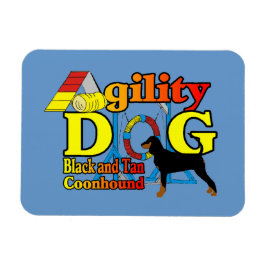 Black and Tan Coonhound Agility Magnet