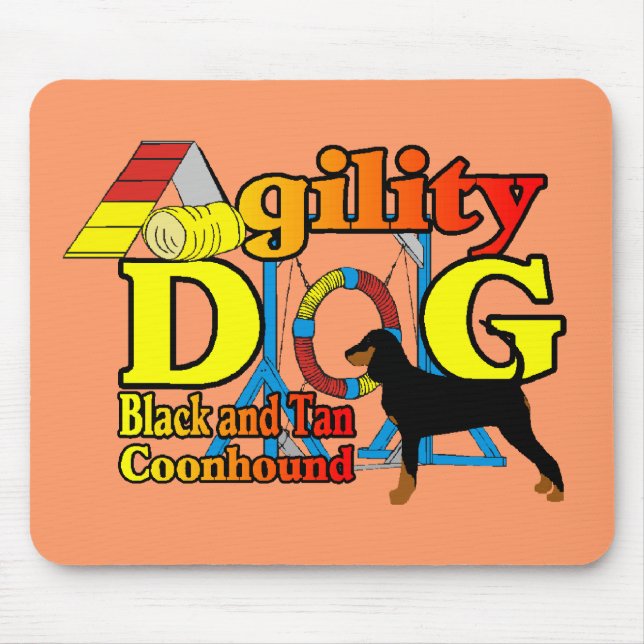 Black_and_Tan_Coonhound-Agility Mousepad (Vorne)