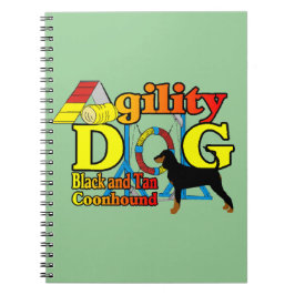 Black and Tan Coonhound Agility Notizblock