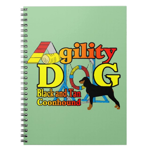 Black and Tan Coonhound Agility Notizblock (Vorderseite)
