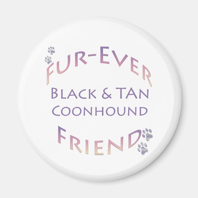 Black and Tan Coonhound Furever Magnet (Vorne)